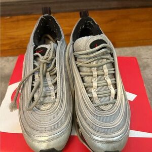 Nike Kids Silver and Black Sneakers